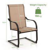 NNECW High Back Patio Chairs with Breathable Fabric for Backyard