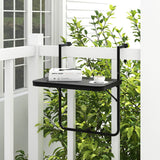 NNECW Folding Railing Table with Fit Railing for Patio