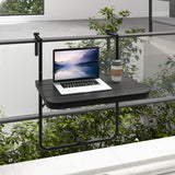 NNECW Folding Railing Table with Fit Railing for Patio