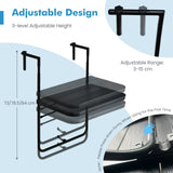 NNECW Folding Railing Table with Fit Railing for Patio