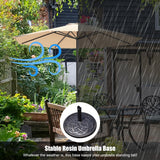 NNECW Umbrella Base Stand with Rust Free Resin for Backyard
