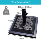NNECW Patio Market Umbrella Base with Adjustable Screw Mechanism for Garden