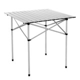 NNECW Portable Camping Table with Aluminum Roll Up Tabletop for Outdoor Cooking & Travel