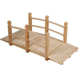 NNECW Wooden Bridge with Railing for Garden