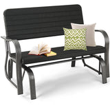 NNECW 2-Person Glider Bench with Ergonomic Backrest & Armrests
