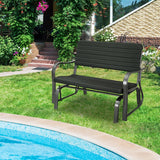 NNECW 2-Person Glider Bench with Ergonomic Backrest & Armrests