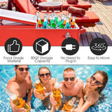 NNECW 76L Portable Cooler Cart with Wheels & Bottle Opener for Outdoor
