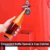 NNECW 76L Portable Cooler Cart with Wheels & Bottle Opener for Outdoor