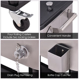 NNECW 76L Rolling Cooler with Shelf & Bottle Opener for Patio & Pool & Party