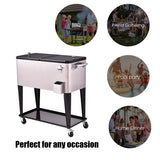 NNECW 76L Rolling Cooler with Shelf & Bottle Opener for Patio & Pool & Party