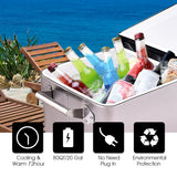 NNECW 76L Rolling Cooler with Shelf & Bottle Opener for Patio & Pool & Party