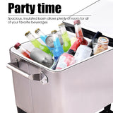 NNECW 76L Rolling Cooler with Shelf & Bottle Opener for Patio & Pool & Party
