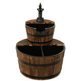 NNECW 2 Tier Fountain Barrel for Garden