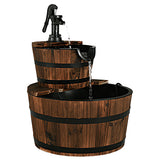 NNECW 2 Tier Fountain Barrel for Garden