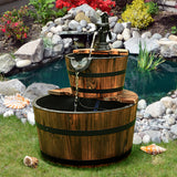 NNECW 2 Tier Fountain Barrel for Garden