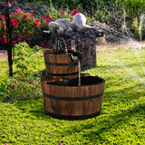 NNECW 2 Tier Fountain Barrel for Garden