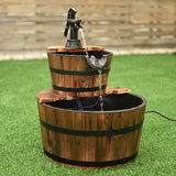 NNECW 2 Tier Fountain Barrel for Garden