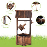 NNECW Wooden Water Fountain with Electric Pump for Decor/Patio