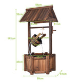 NNECW Wooden Water Fountain with Electric Pump for Decor/Patio