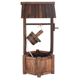 NNECW Wooden Water Fountain with Electric Pump for Decor/Patio