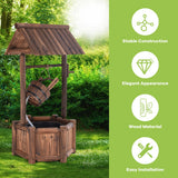 NNECW Wooden Water Fountain with Electric Pump for Decor/Patio