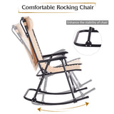 NNECW Folding Zero Gravity Lounge Chair with Shade Canopy for Beach-Beige