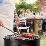 NNECW 3-in-1 Charcoal BBQ Smoker with Thermometer for Outdoor