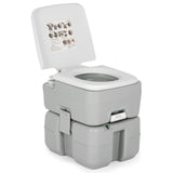 NNECW Portable Toilet with 20L Waste Tank & Flush Pump for Outdoor