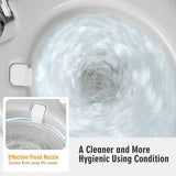 NNECW Portable Toilet with 20L Waste Tank & Flush Pump for Outdoor