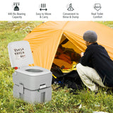 NNECW Portable Toilet with 20L Waste Tank & Flush Pump for Outdoor