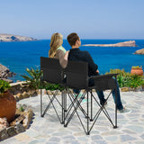 NNECW Folding Camping Chair with Detachable Armrests
