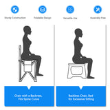 NNECW Folding Camping Chair with Detachable Armrests