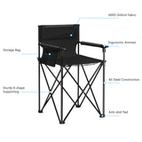NNECW Folding Camping Chair with Detachable Armrests