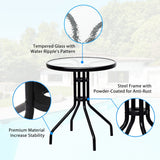 NNECW 3 Piece Patio Bistro Set Round Table and 2 Folding Chairs for Home Yard Deck