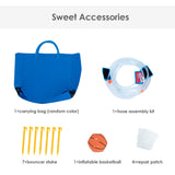 NNECW Inflatable Water Slide with Climbing Wall and Water Gun for Indoor/Outdoor Play without Blower