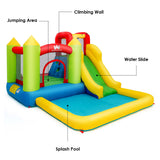 NNECW Inflatable Jumping Castle Water Slide with Splash Pool with Blower