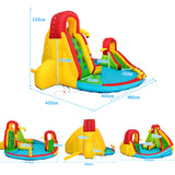 NNECW Inflatable Water Park Jumping Castle with 680W Electric Air Blower for Kids