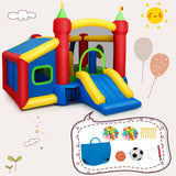 NNECW 7-in-1 Kids Bounce House with 100 Ocean Balls no Blower