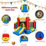 NNECW 7-in-1 Kids Bounce House with 100 Ocean Balls no Blower
