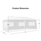 NNECW 6m x 3 m Outdoor Canopy Tent with 4 Removable Sidewalls & Carrying Bag