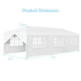 NNECW Waterproof Gazebo Tent with 6 Removable Side Panels for Party