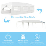 NNECW Waterproof Gazebo Tent with 6 Removable Side Panels for Party