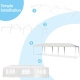 NNECW Waterproof Gazebo Tent with 6 Removable Side Panels for Party