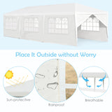 NNECW Waterproof Gazebo Tent with 6 Removable Side Panels for Party