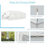 NNECW Waterproof Gazebo Tent with 6 Removable Side Panels for Party