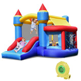 NNECW Multifunctional Inflatable Bounce House with Slide for Backyard with Blower