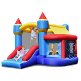 NNECW 5-in-1 Inflatable Kids Jumping Castle Bouncer with Slide No Blower