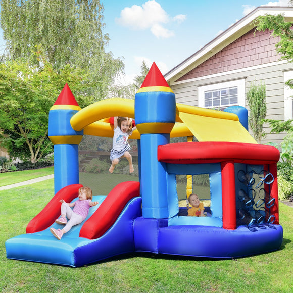 NNECW Multifunctional Inflatable Bounce House with Slide for Backyard with Blower