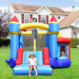 NNECW 5-in-1 Inflatable Kids Jumping Castle Bouncer with Slide No Blower