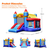 NNECW 5-in-1 Inflatable Kids Jumping Castle Bouncer with Slide No Blower